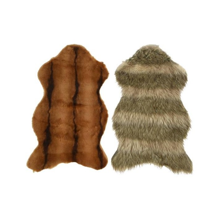 TAPPETO ECOPELLICCIA 2COL ASS